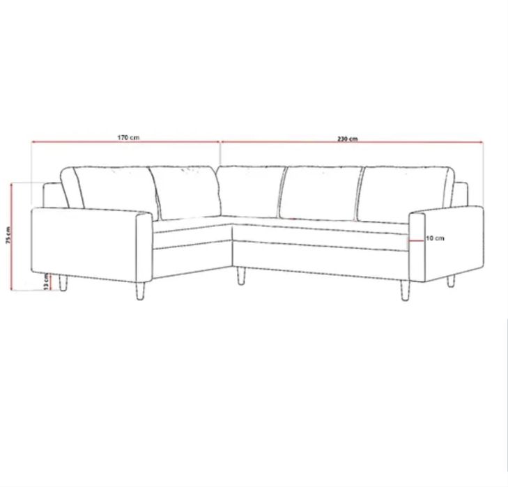 Narożnik lewostronny z funkcja spania