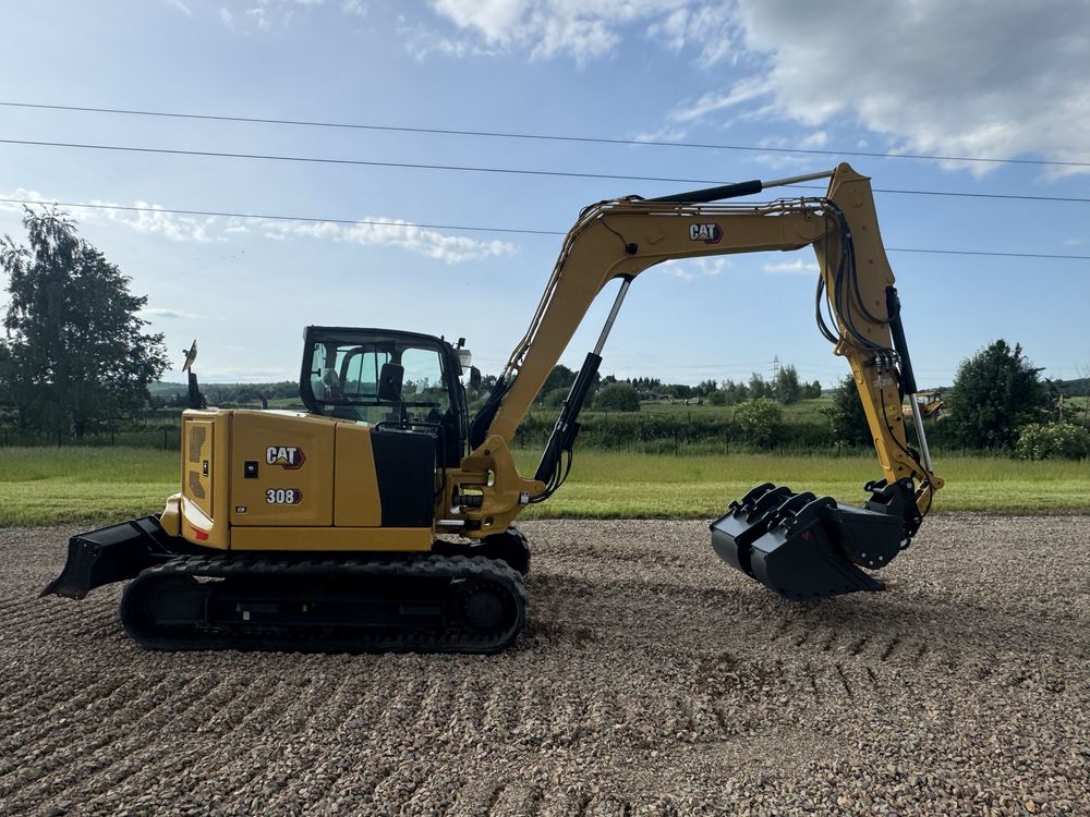 Koparka gasienicowa CAT 308 07 CR 220 mth rok 2024 trzy lyzki