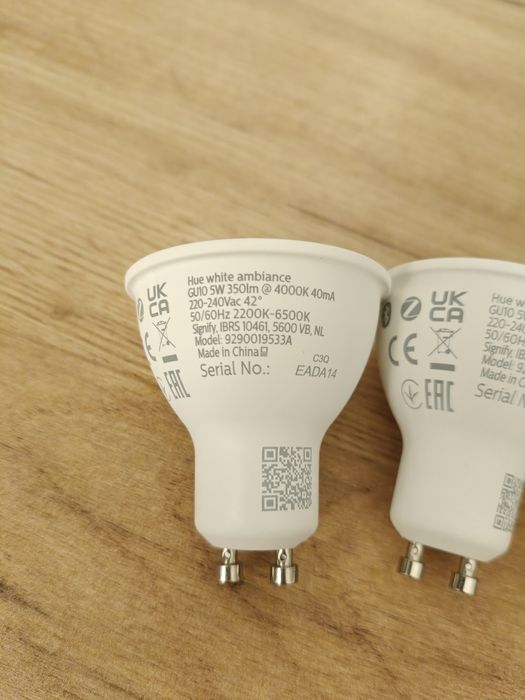 Sprzedam Nowy zestaw żarówek Hue white ambiance 5W GU10