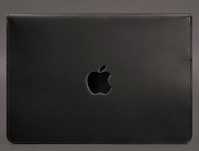 Черный чехол на MACBOOK AIR/PRO 13'', конверт на магнитах, кожаний