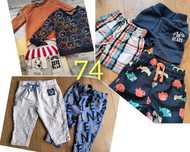 Zestaw ubrań ciuchow dla chłopca 74 bluzy spodnie Spodenki