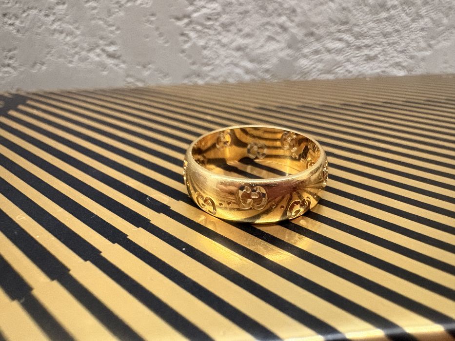 Pierścionek Gucci 18K z motywem GG – rozmiar 14