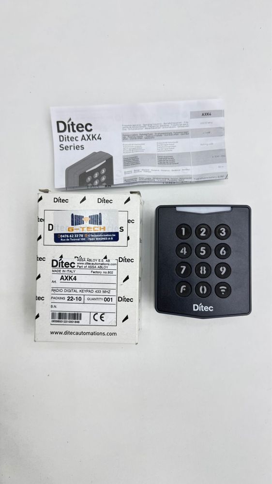 Klawiatura Cyfrowa Ditec AXK4 – Automatyka Bramy i Barier