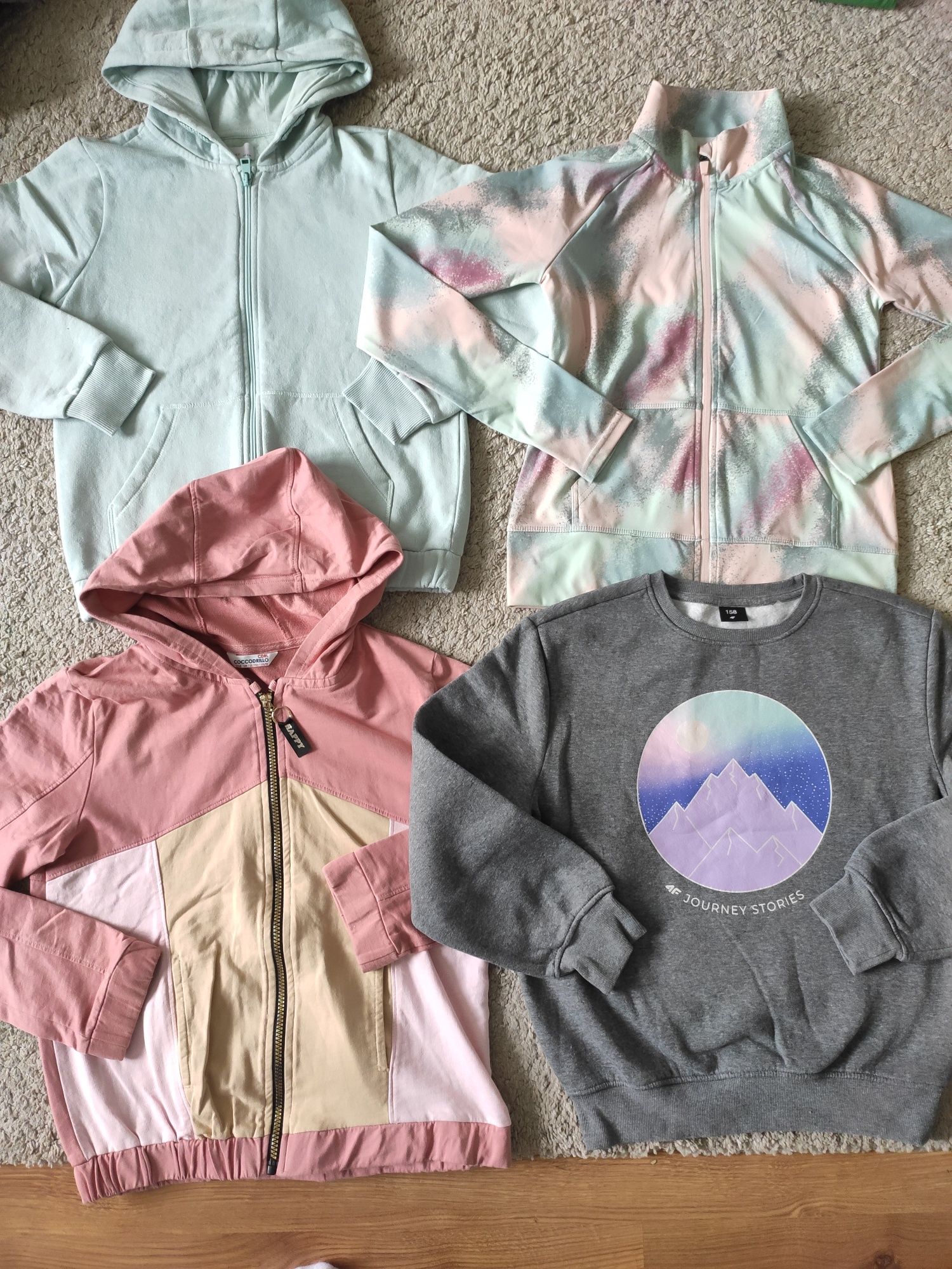 Markowe bluzy jak nowe dla dziewczynki 158