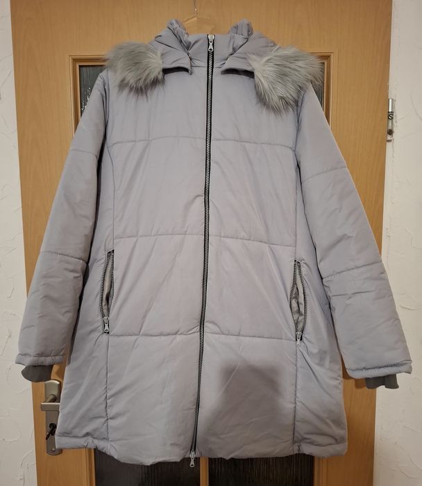 Płaszczyk zimowy ciążowy jasnoszary Elpasa XL