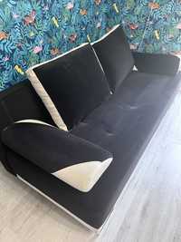Łóżko tapczan kanapa bialo-czarna 190x140