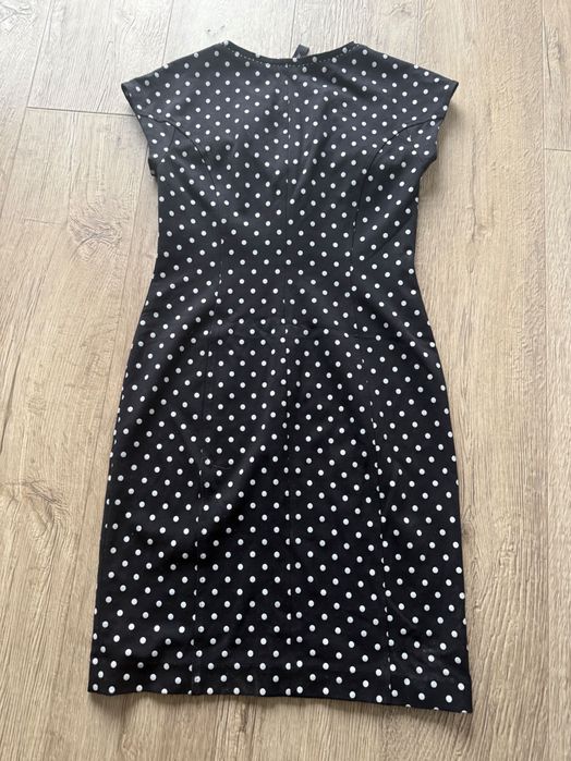 Sukienka czarna w groszki MARCCAIN rozmiar 36, mała czarna