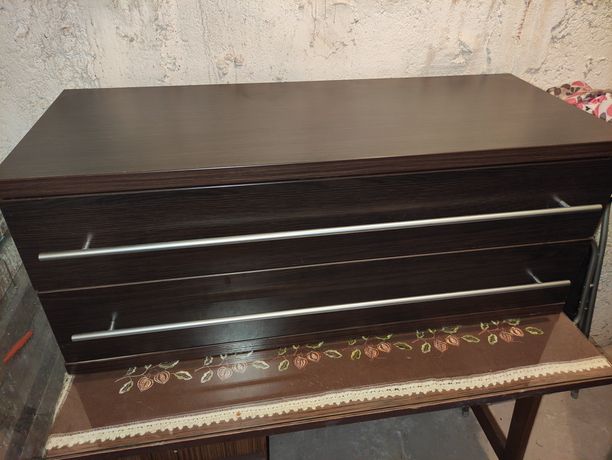 Szafka z szufladami wenge elegancka 40,5 x 100 x 40,5 cm