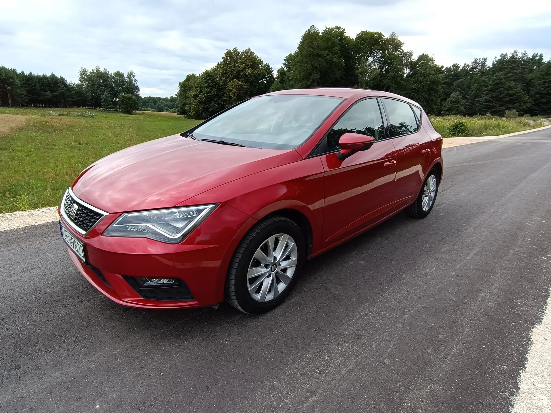Seat Leon FL 1.6 TDI 115KM • Czerwona Perła • FullLED • Navi • Android Auto