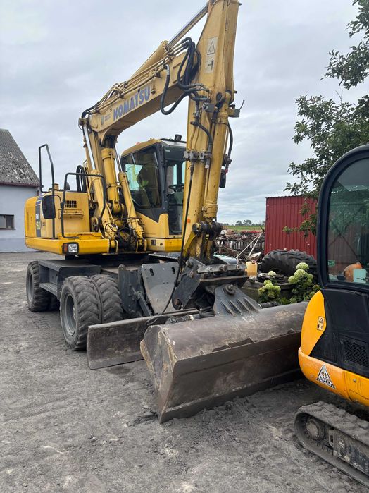 Usługi koparkami JCB 3CX MINIKOPARKĄ 8018 KOMATSU PW 160