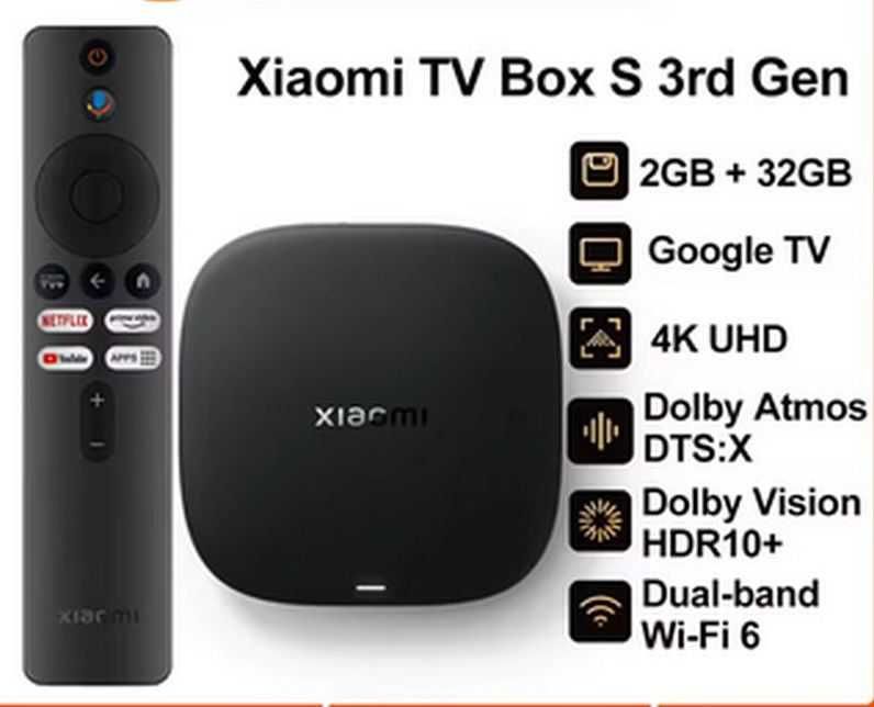 XIAOMI MI TV Box S 3-Gen Smart TV Odtwarzacz multimedialny NOWY 4K