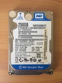 WDC WD2500BEVT-22A23T0 250 GB HDD 2,5" - sprawny