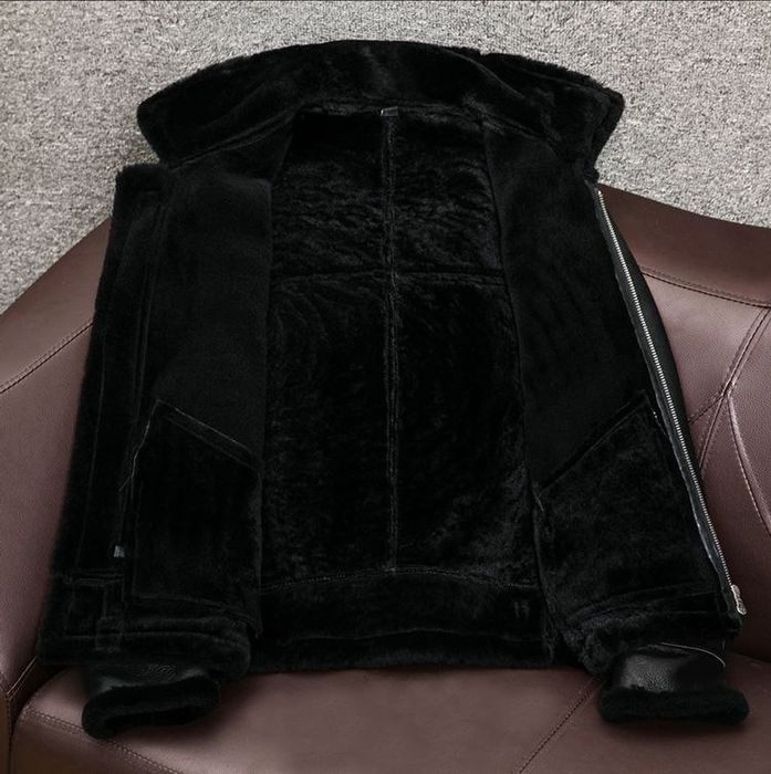 Куртка пилот кожаная на овчине