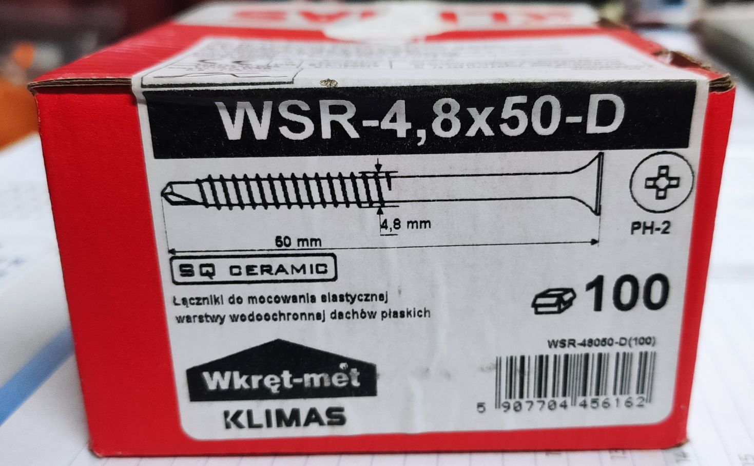 Wkręty do stali Wkręt-Met WSR 4,8 x 50mm 100 szt.