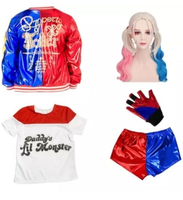 Дитячий костюм та перука Харлі Квін на 3-4, 5-6, 7-8, 9-10, 11-12 р