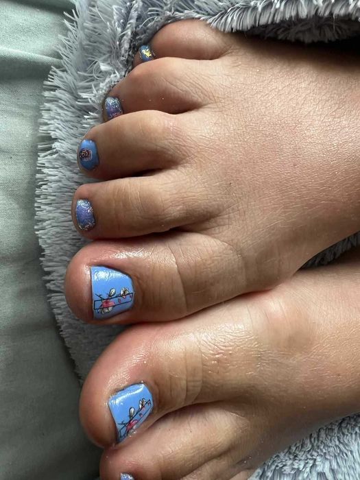 manicure , pedicure hybrydowy, tytanowy