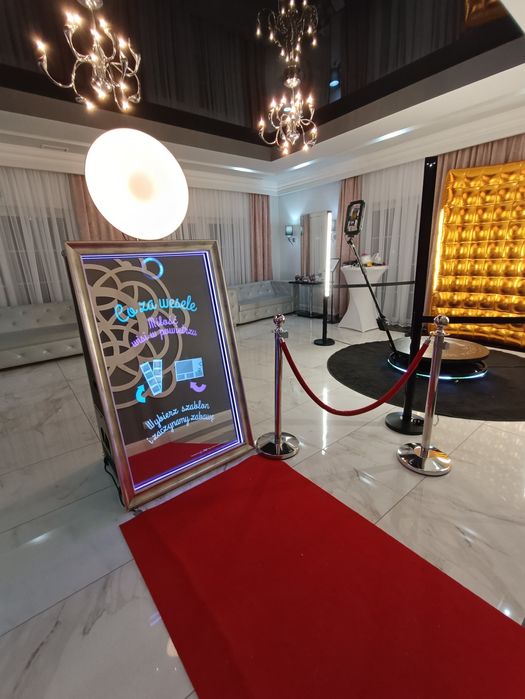 Fotobudka 360, wiatraki iskier, fotolustro, drink bar, ciężki dym, nap