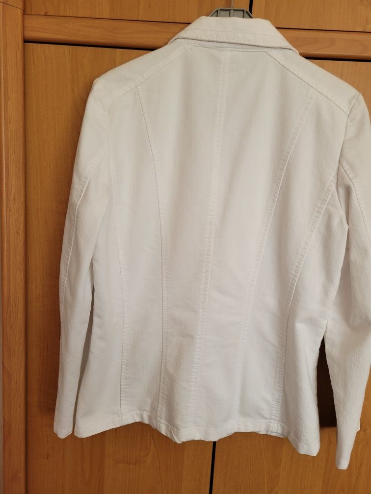 Marynarka biała jeans r.M