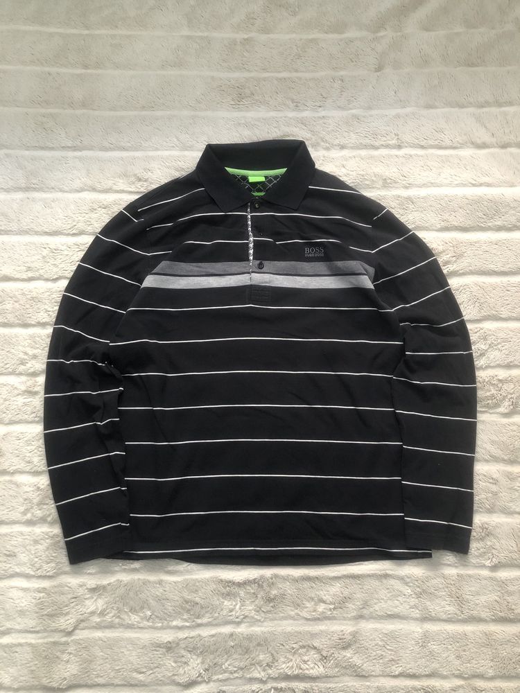 HUGO BOSS (L/XL) Slim Fit Polo регбийка лонгслив поло мужской Босс ори