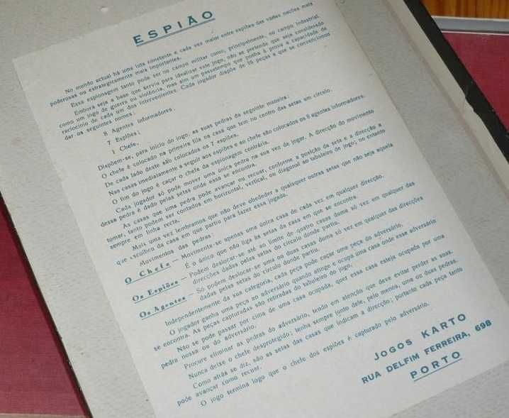 Jogo de Tabuleiro • Espião • Karto • 1981 • Raro!