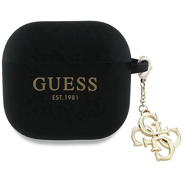 Etui Guess 4G Charm na AirPods 4 - czarne