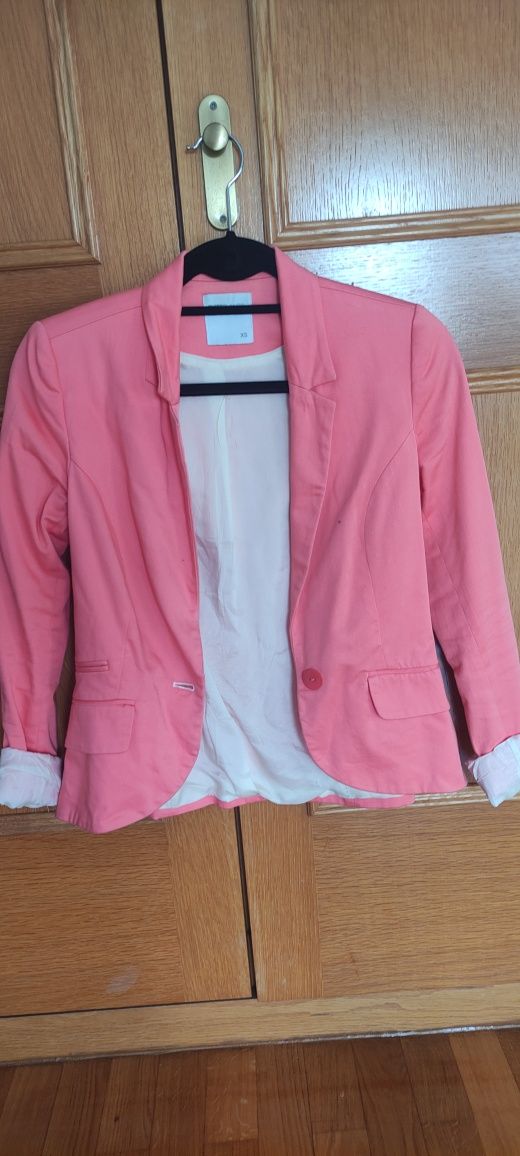 Blazer coral Blanco