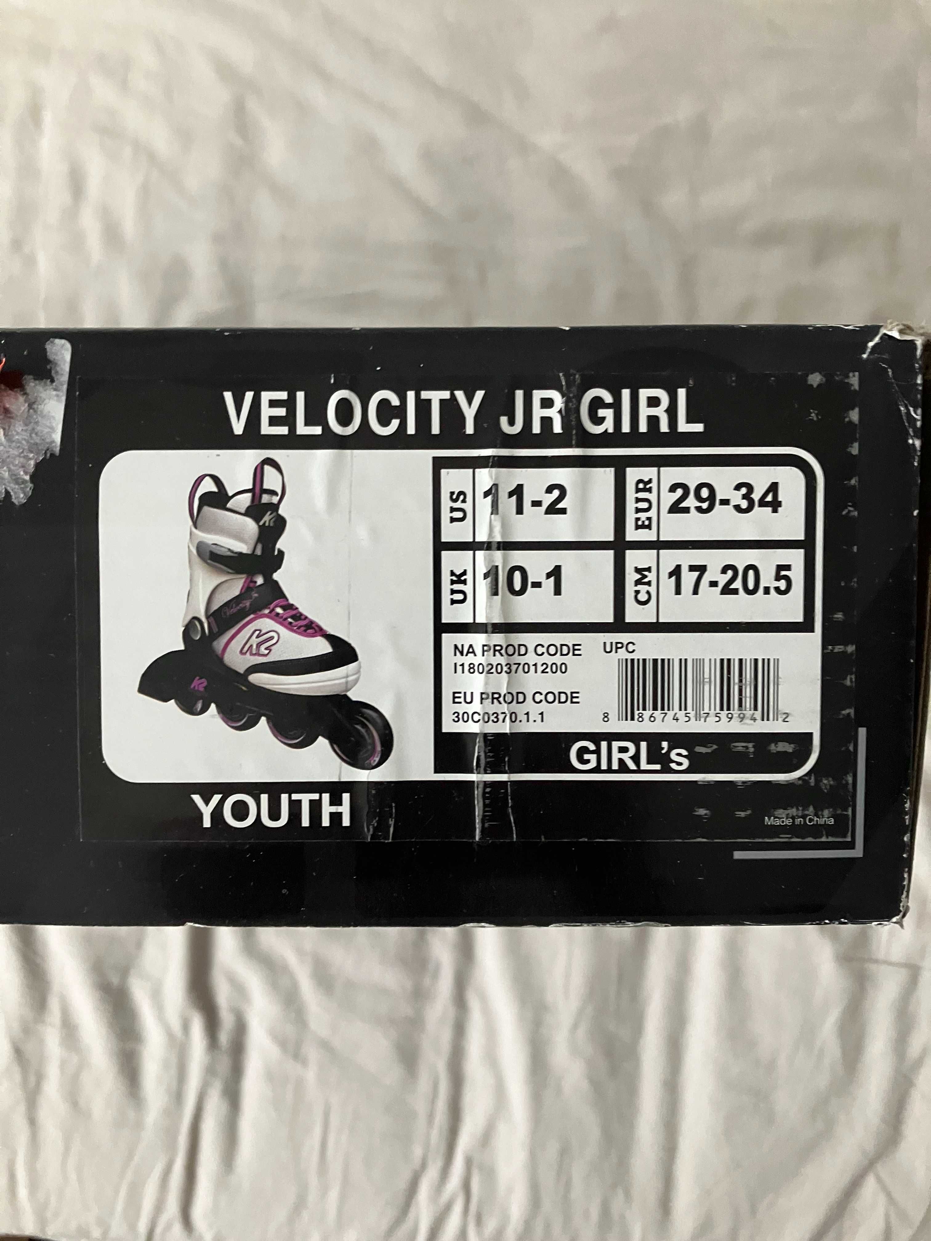 Rolki K2 Velocity Jr Girl r. 29 - 34