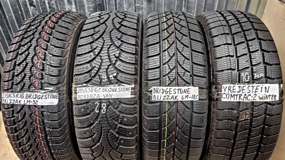 Шини - одиночки 215/65R16C Bridgestone. 9-10мм. Зима с