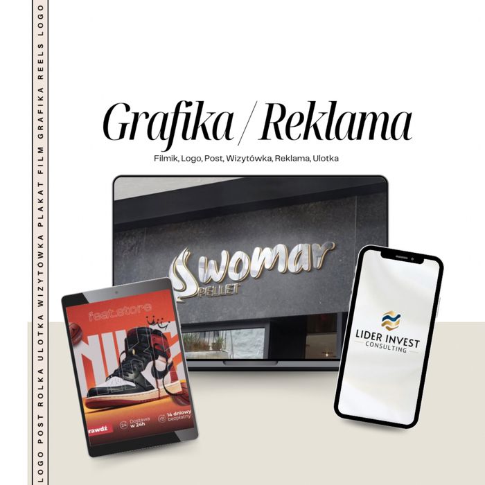 Grafika Reklama biznes logo film ulotka wizytówka