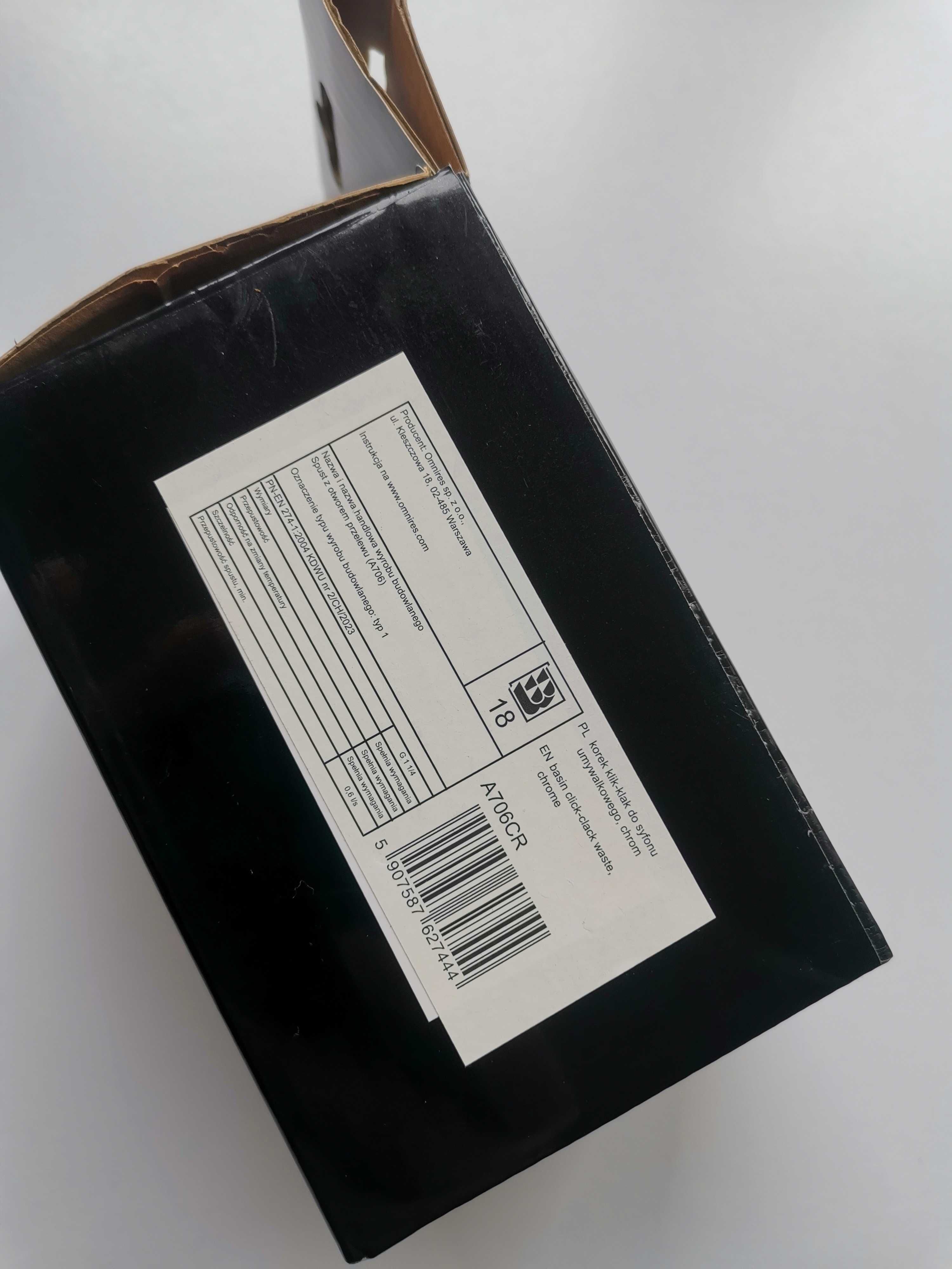 Korek klik-klak do umywalki Omnires chrom A706CR
