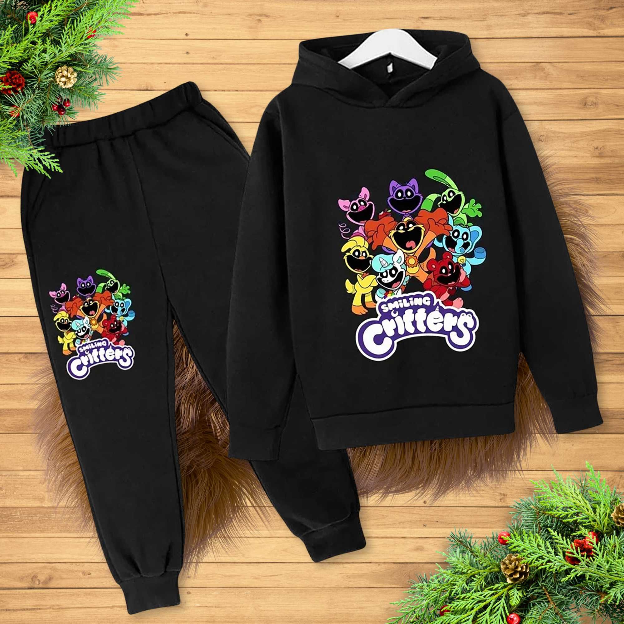 Dres Dziecięcy Smiling Critters Catnap Komplet Bluza Kangurka Spodnie