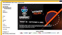 Bilet na mecz Francja - Polska 02.09 EUROBASKET Katowice