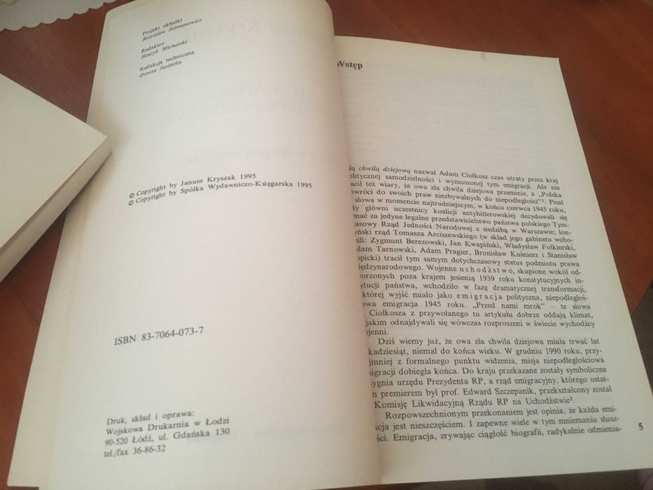 „Literatura złej chwili dziejowej. Szkice o drugiej emigracji” Kryszak