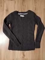 Sweter  H&M  warkocz S szary grafitowy