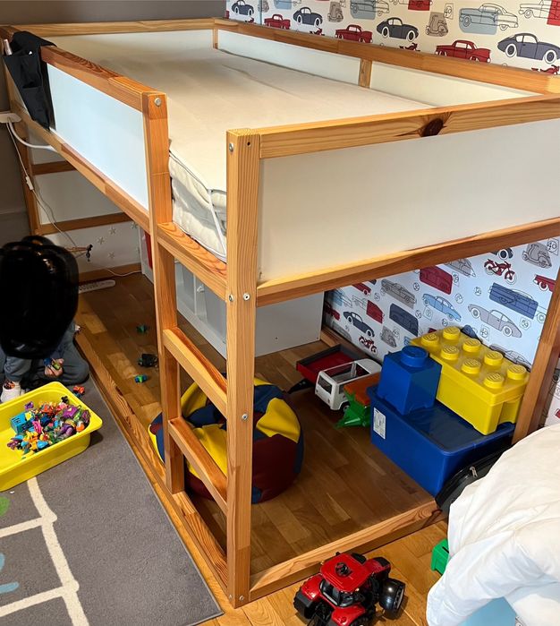 Łóżko IKEA KURA z baldachimem
