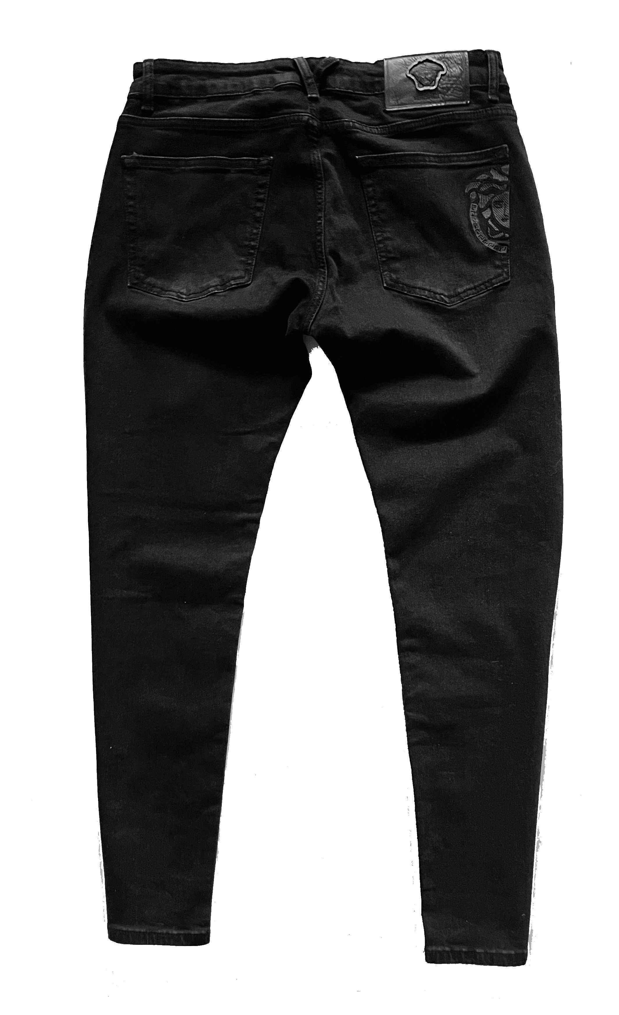 Versace spodnie jeansowe czarne rozm XL 36 jeans