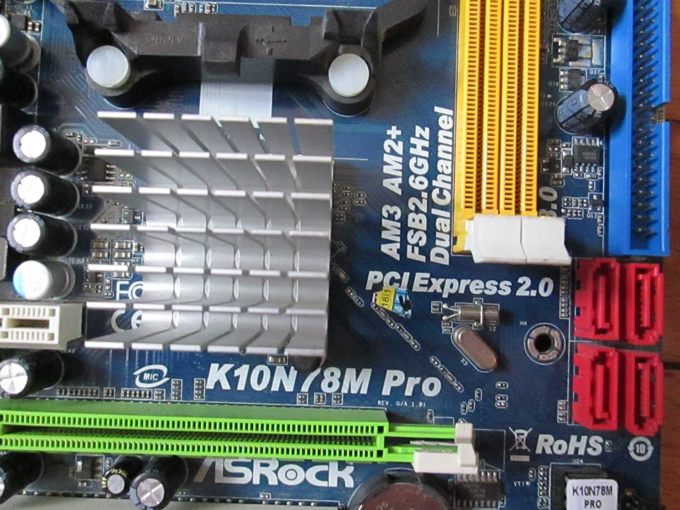 Материнская плата ASRock K10N78M Pro (AMD socket AM2+/AM3).