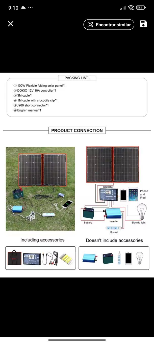 Painel solar de 100W/TOP