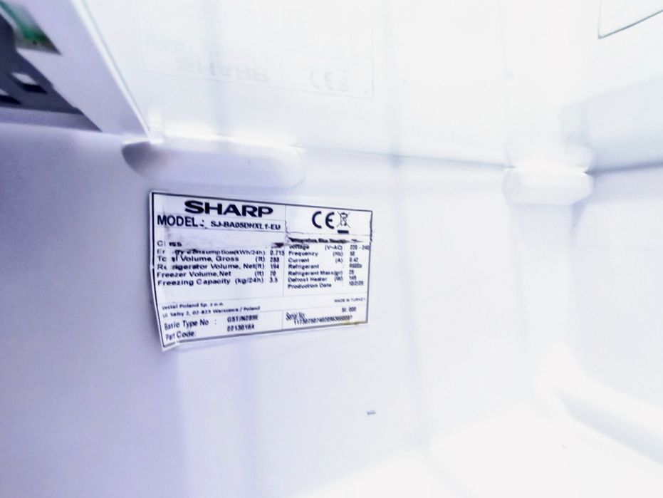 Lodowka Sharp titanium gray