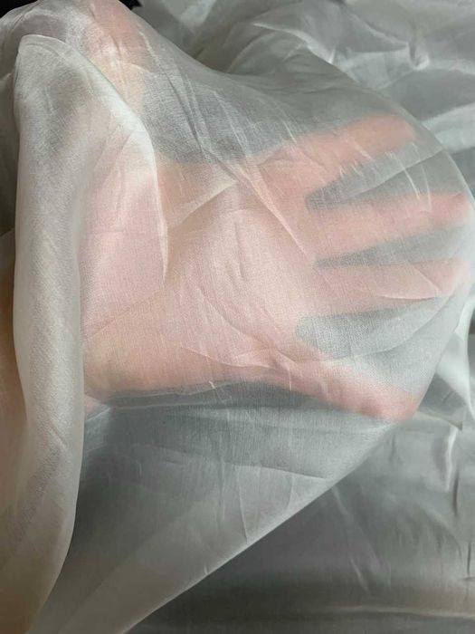 Biały Woal 7.3m Mokry Efekt Na Firany Zasłony Subtelna tkanina tanio