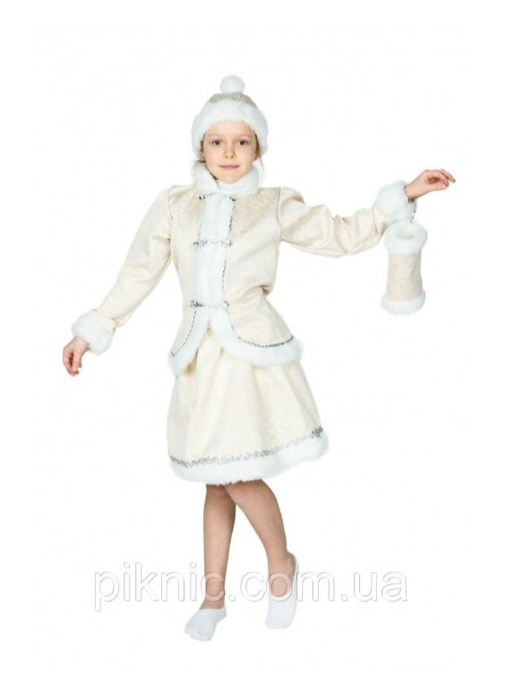 Дитячий новорічний костюм Снігуроньки для дівчинки