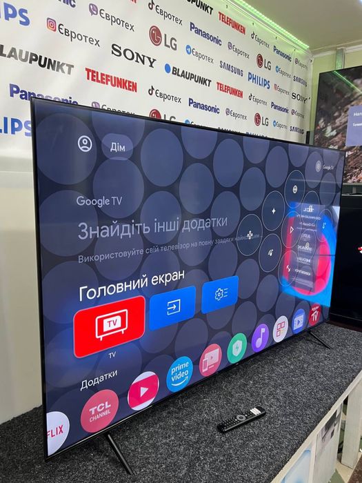 Телевізор 75” дюймів TCL 75P639, 4K, Smart TV, Google TV