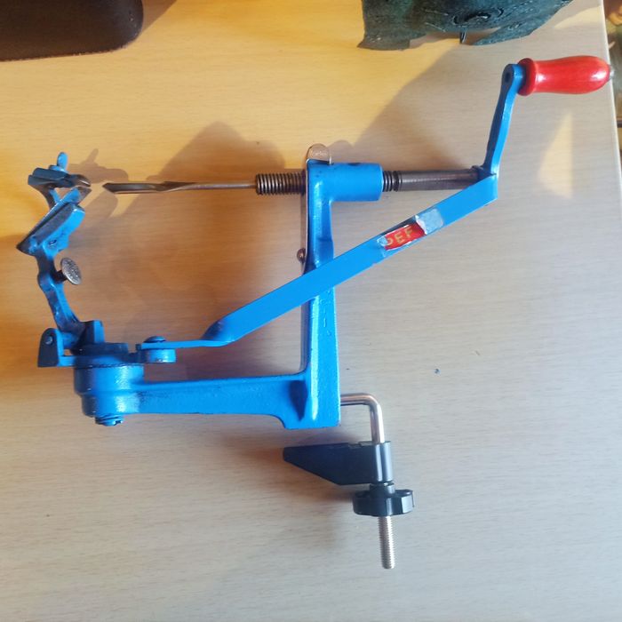 Vintage obieraczka do jabłek/ziemniaków Pefra Patent Favorit niebiesk