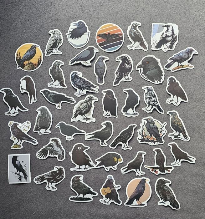 Wendesday/kruki - naklejki na laptopa/telefon 52szt./40szt.