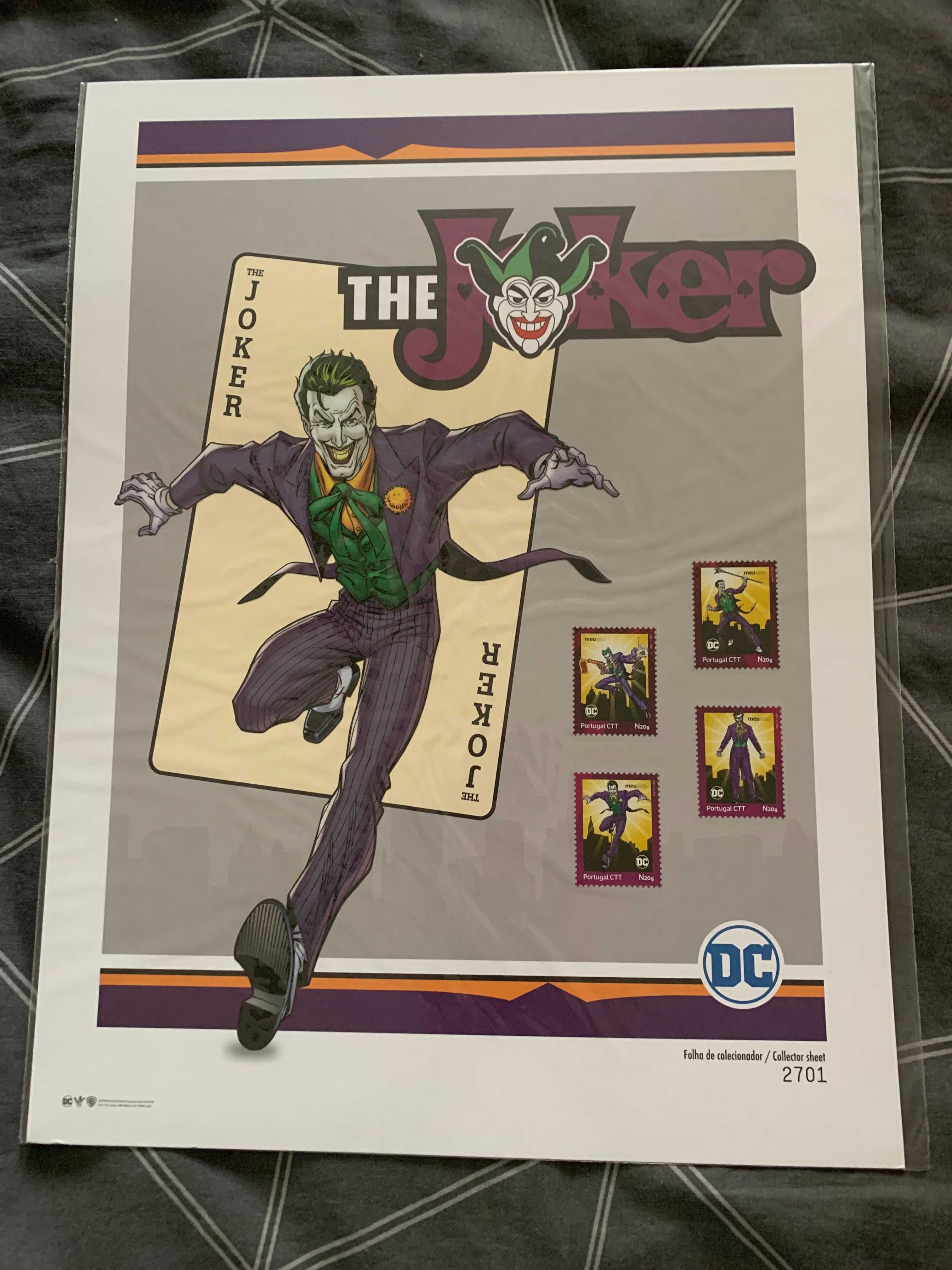 Folha do Colecionador DC Comics Joker CTT Filatelia