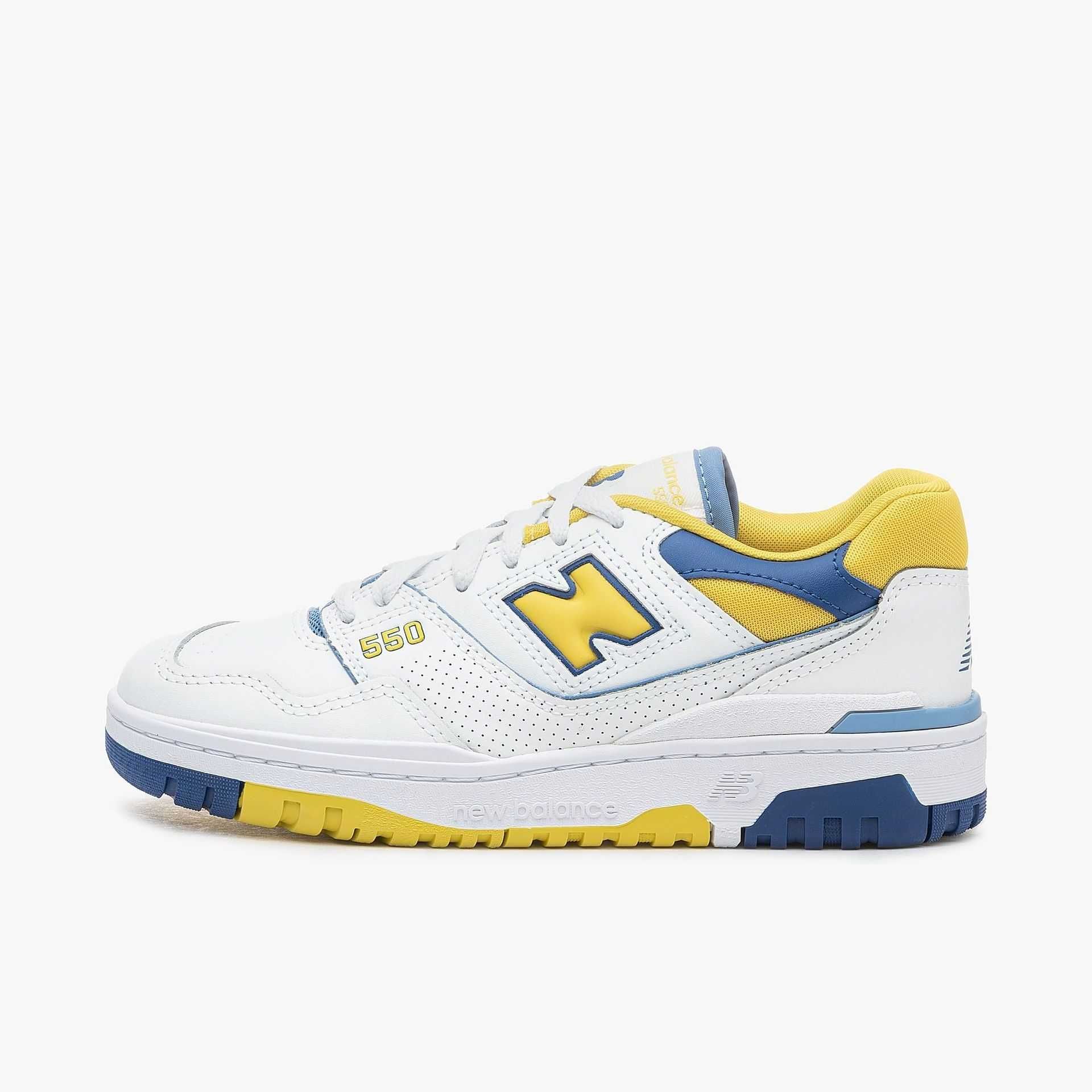 New Balance 550 Branco Amarelo/Azul