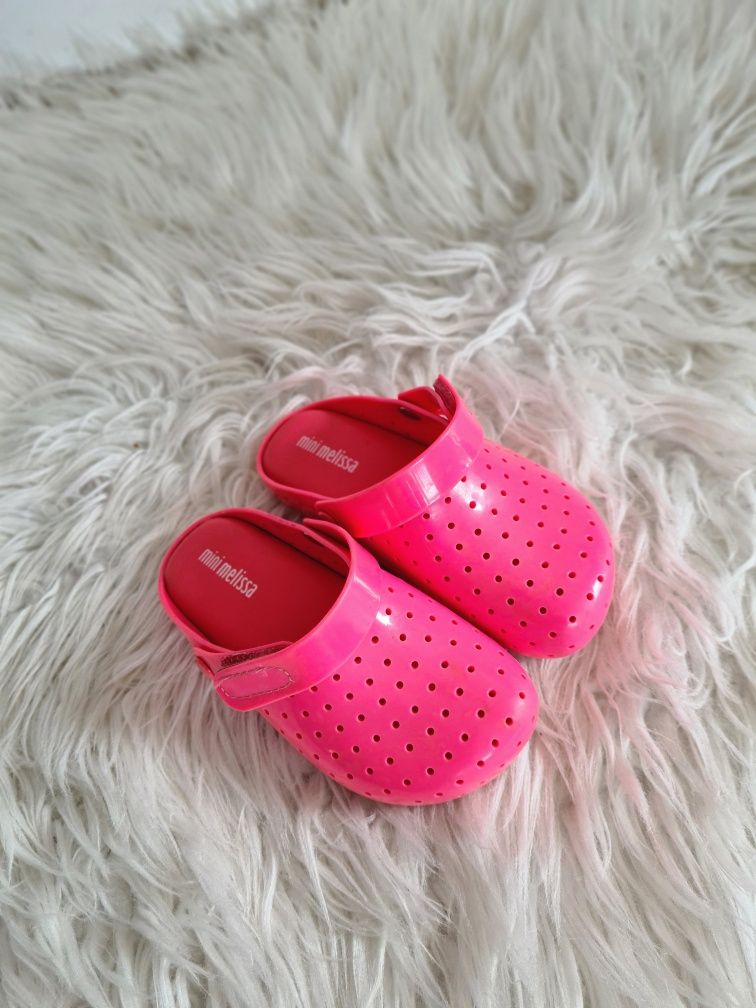 Mini Melissa 25 26 15,5cm klapki sandały dziecięce gumowe meliski róż
