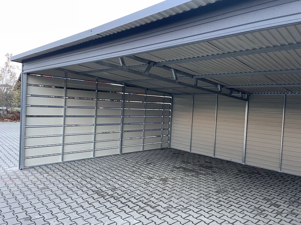 Wiata samochodowa 6x6, grafit mat, antracyt. PRODUCENT.