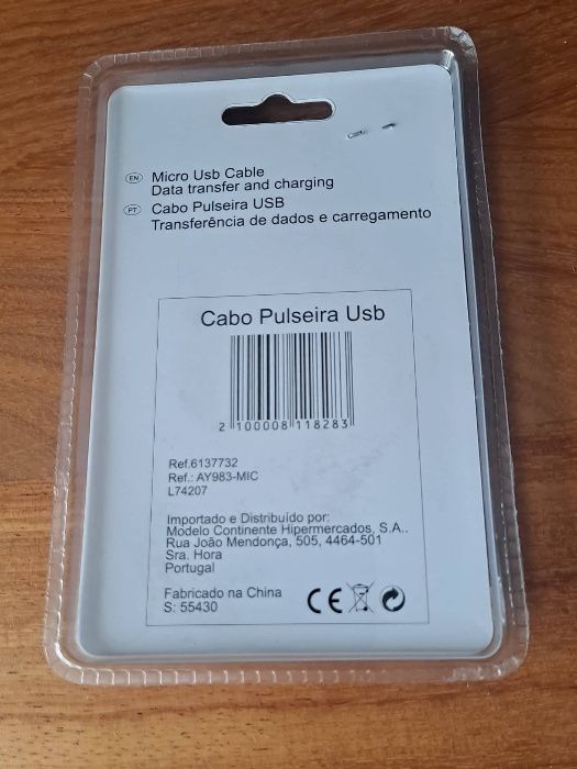 Cabo Pulseira USB