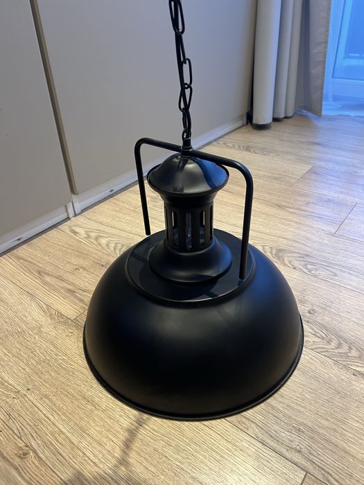 Czarna lampa klosz JAK NOWA